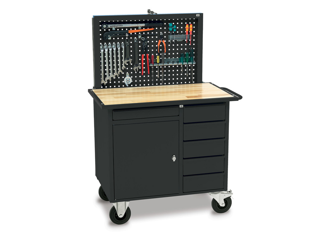 VÆRKSTEDSBORD VV-2. MONTERET M ELEVATORT RAL 7016