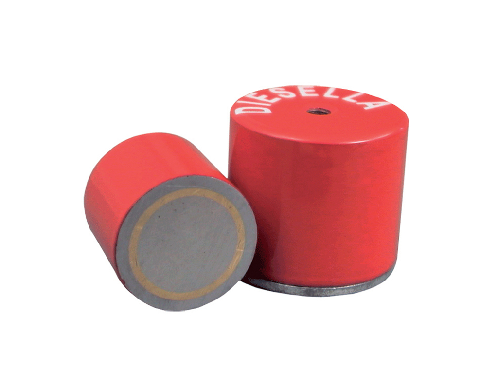 POTTEMAGNET Ø45 X 30 MM M8 RØD DIESELLA