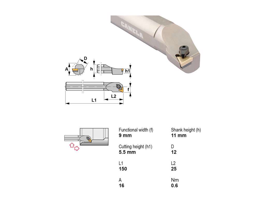 CANELA UDBORESTÅL S12M-CTUPR09