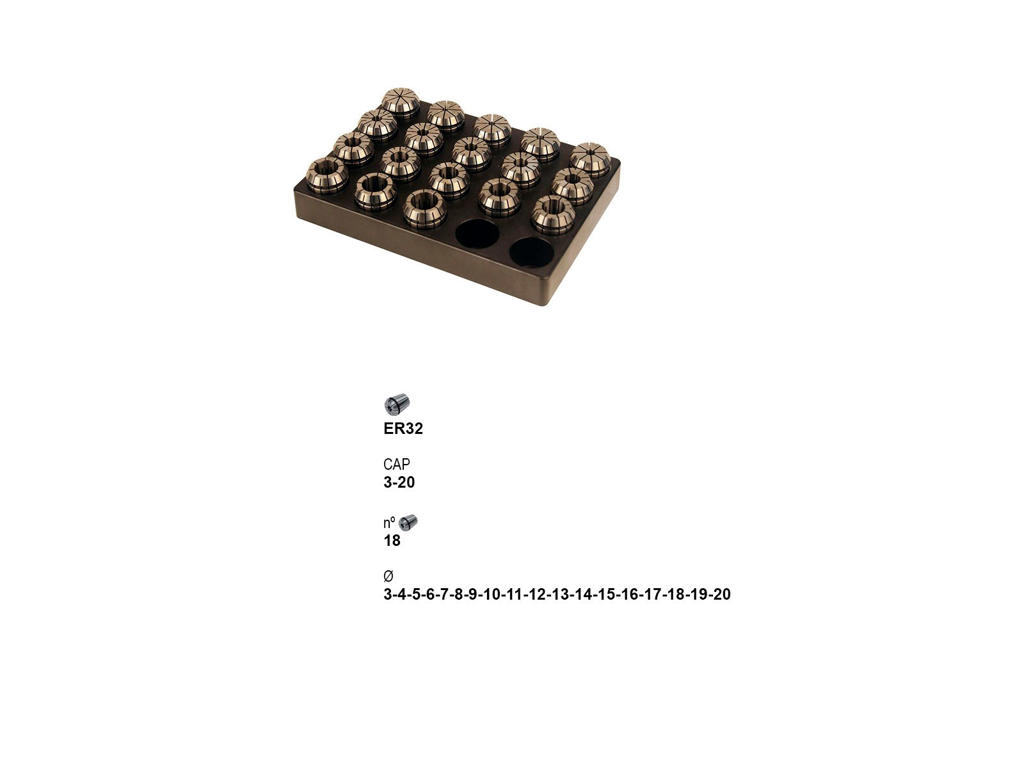 CANELA SET-ER32 - SPÆNDTANGSSÆT 3-20 MM