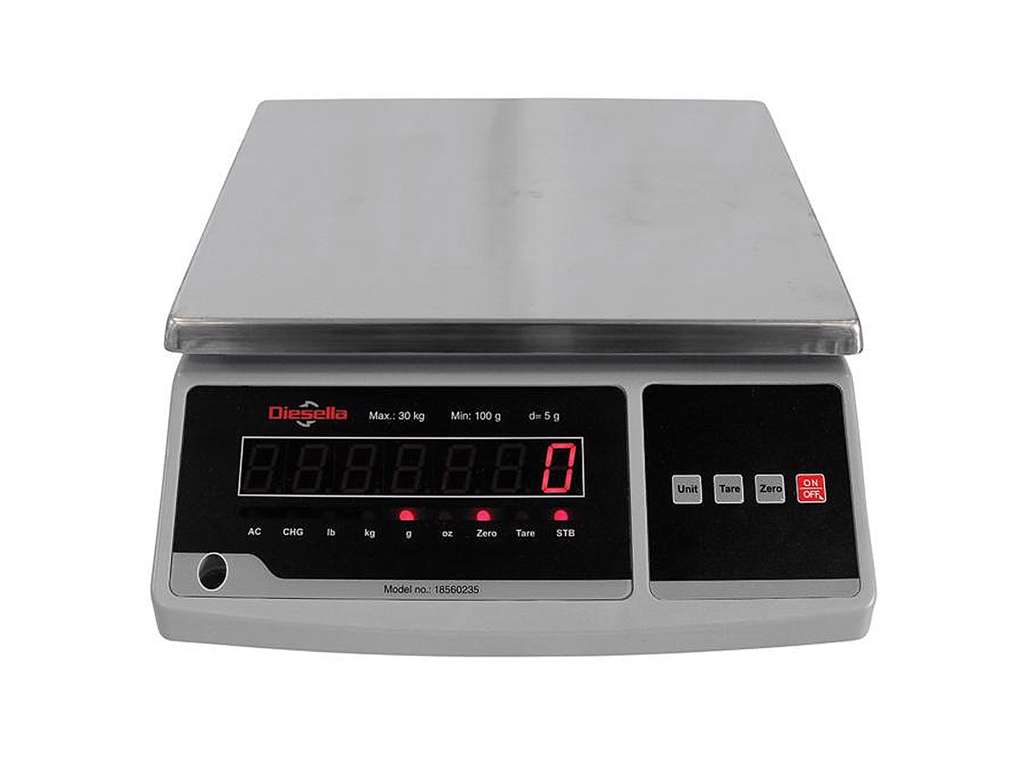 BORDVÆGT MED LED DISPLAY 15 KG