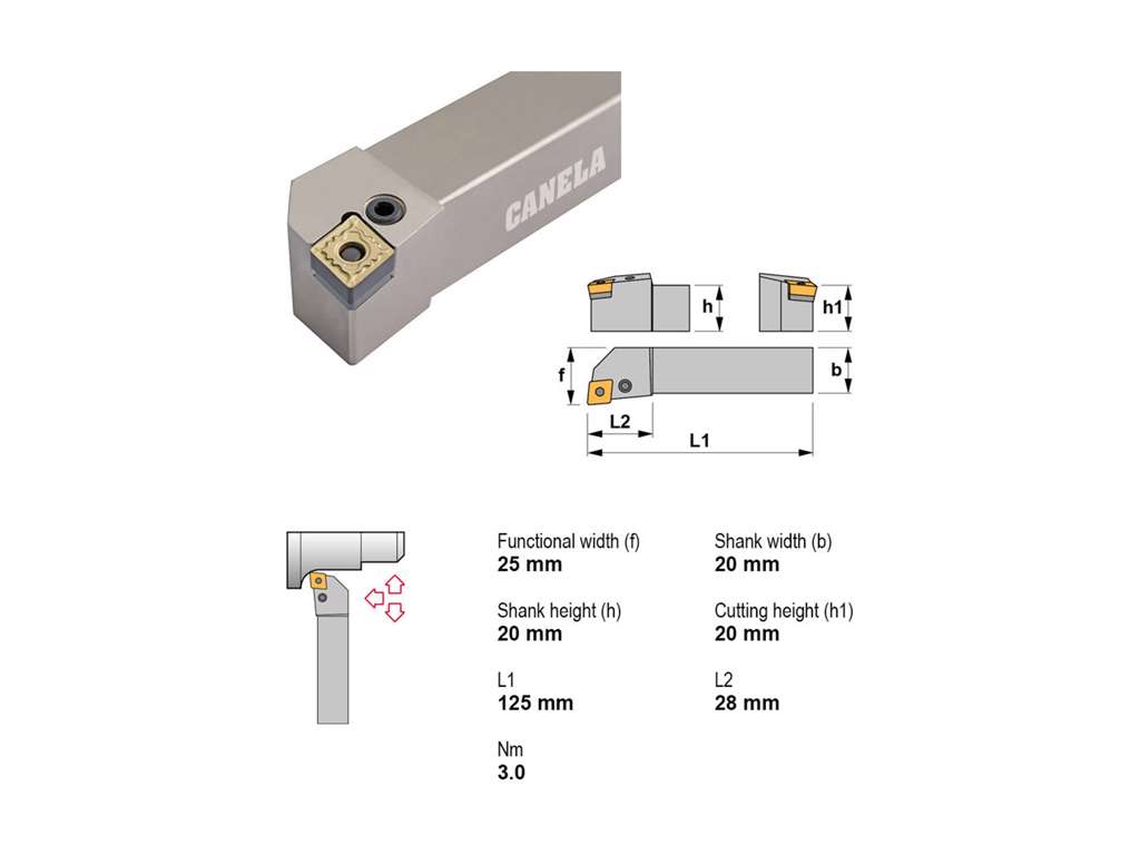 CANELA STÅLHOLDER PCLNR2020K12