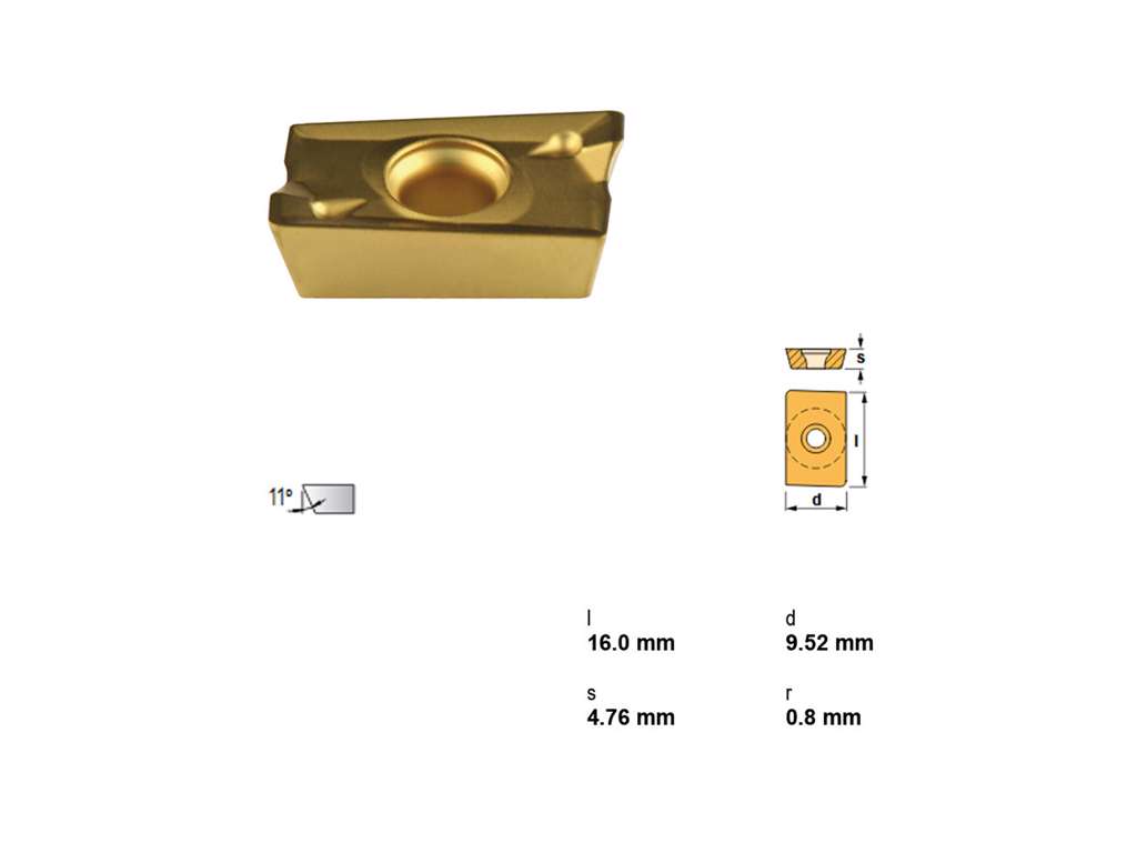 CANELA PLATTE APKT1604PDRTIN28