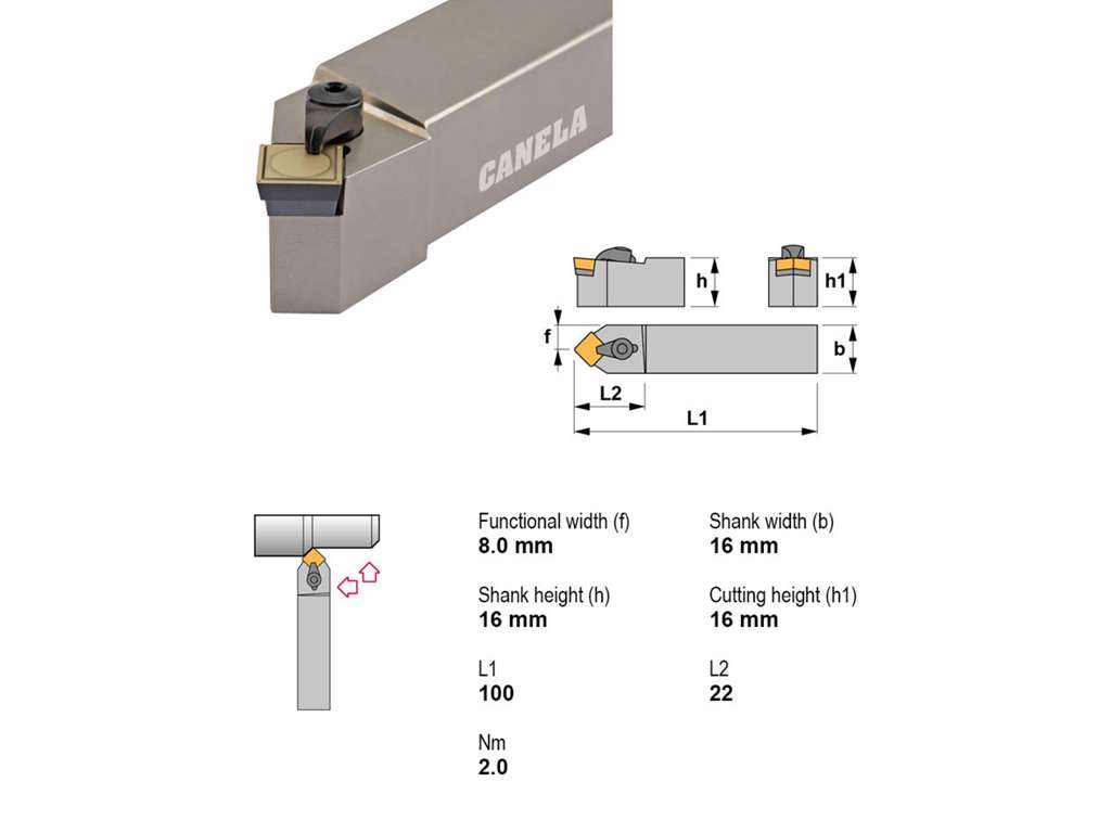 CANELA STÅLHOLDER CSDPN1616H09