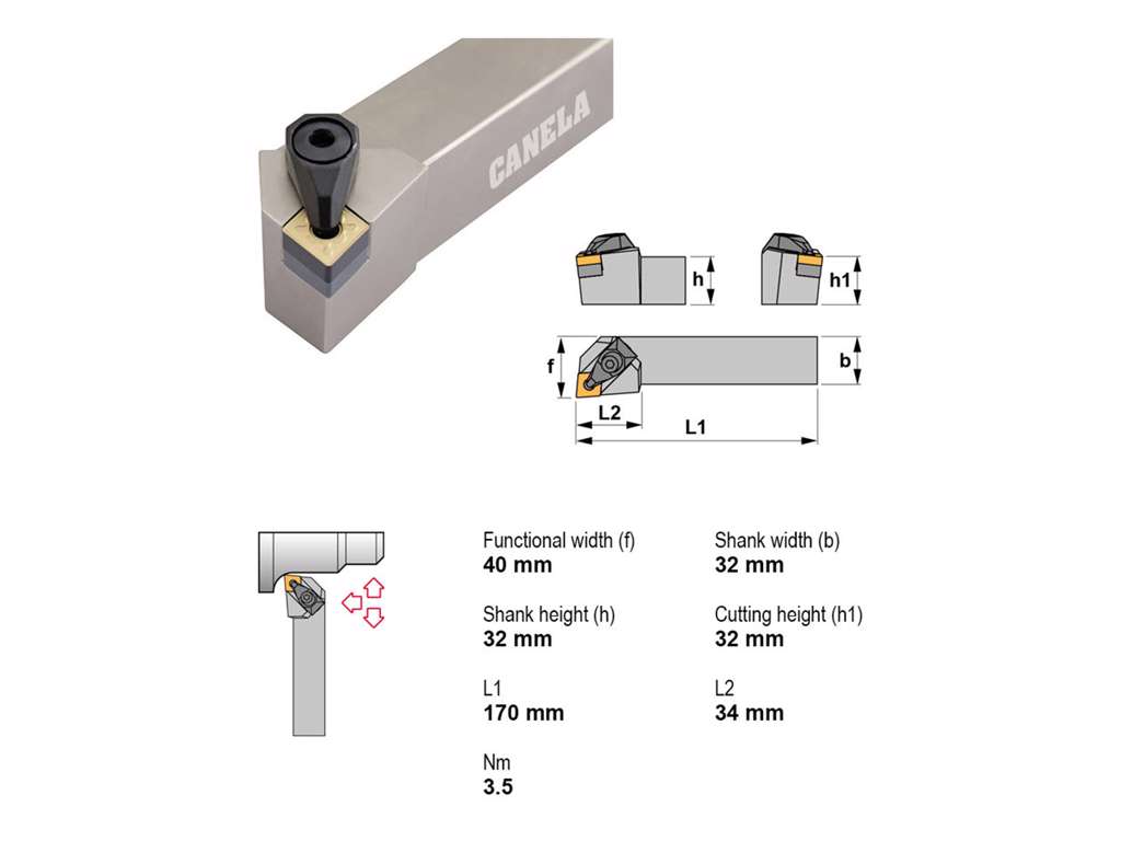 CANELA STÅLHOLDER DCLNR3232P12-N